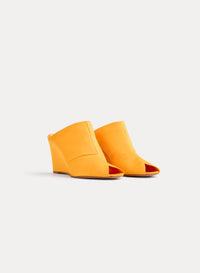 Mules with wedge sole 85 - Mandarin