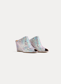 Mules avec semelle compensée 85 en cuir - Sky Dust