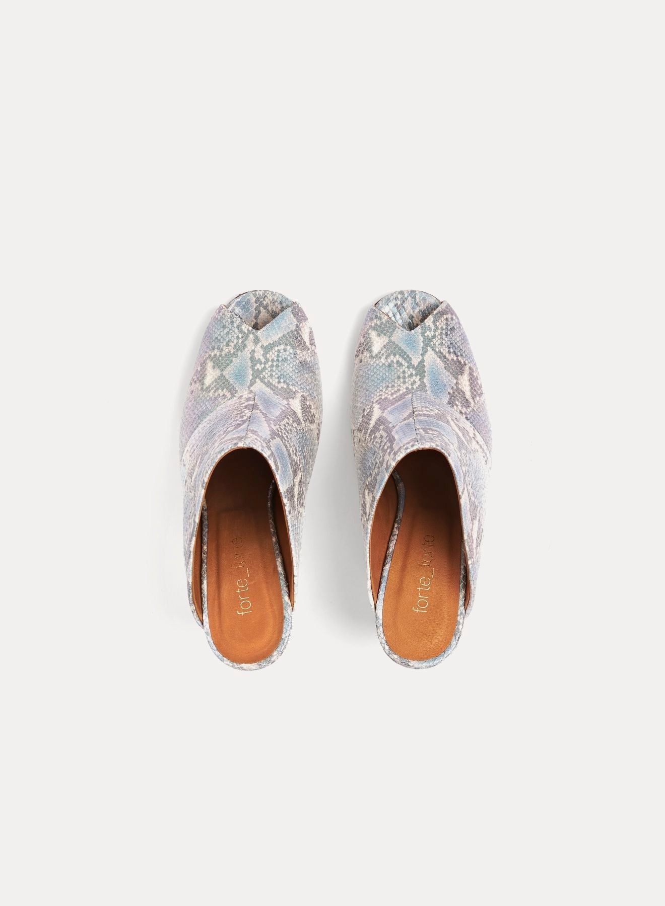 Mules avec semelle compensée 85 en cuir - Sky Dust