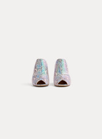 Mules avec semelle compensée 85 en cuir - Sky Dust