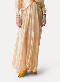 Long silk skirt - Cream