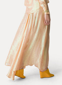 Long silk skirt - Cream