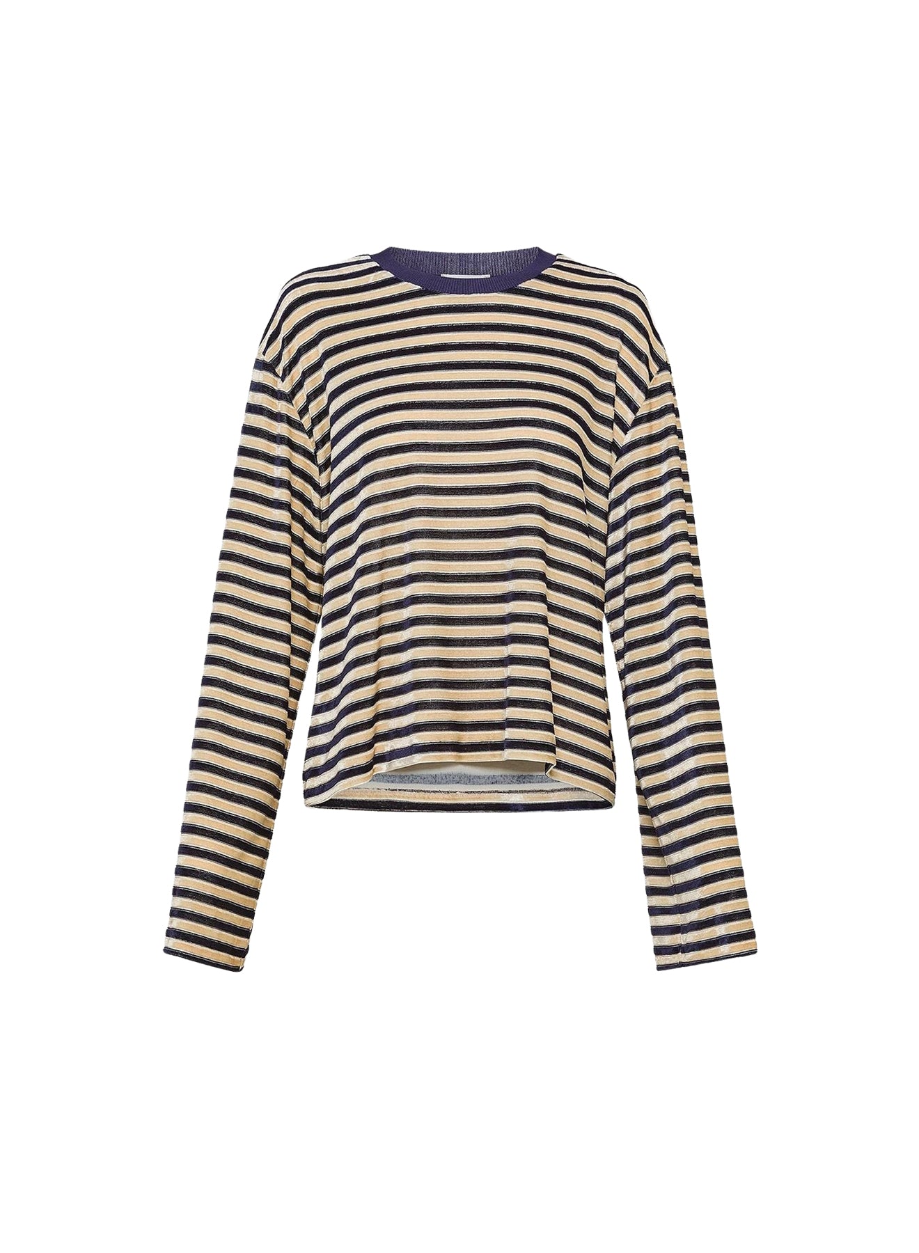 Striped long-sleeved T-shirt - Night