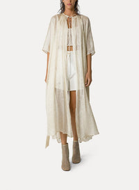 Chic silk and pearl cape - Silver