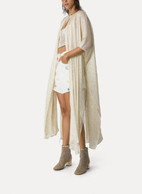Chic silk and pearl cape - Silver