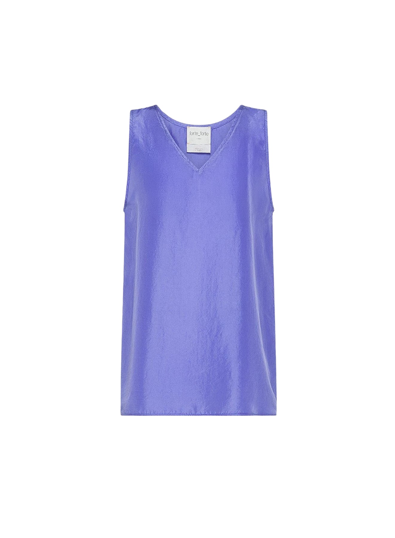 Chemise col V en soie Habotai - Lilac