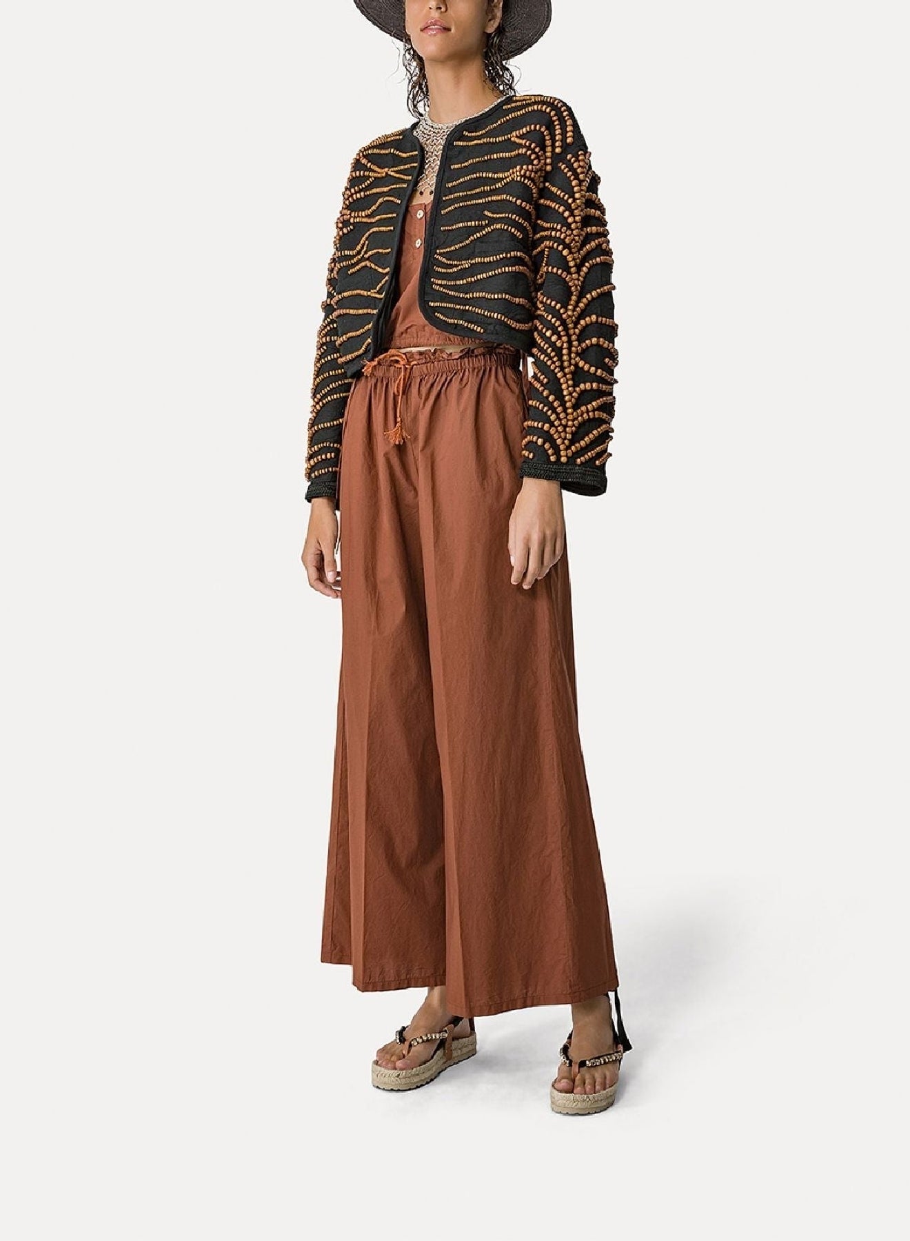 Elasticated trousers - Cioccolato