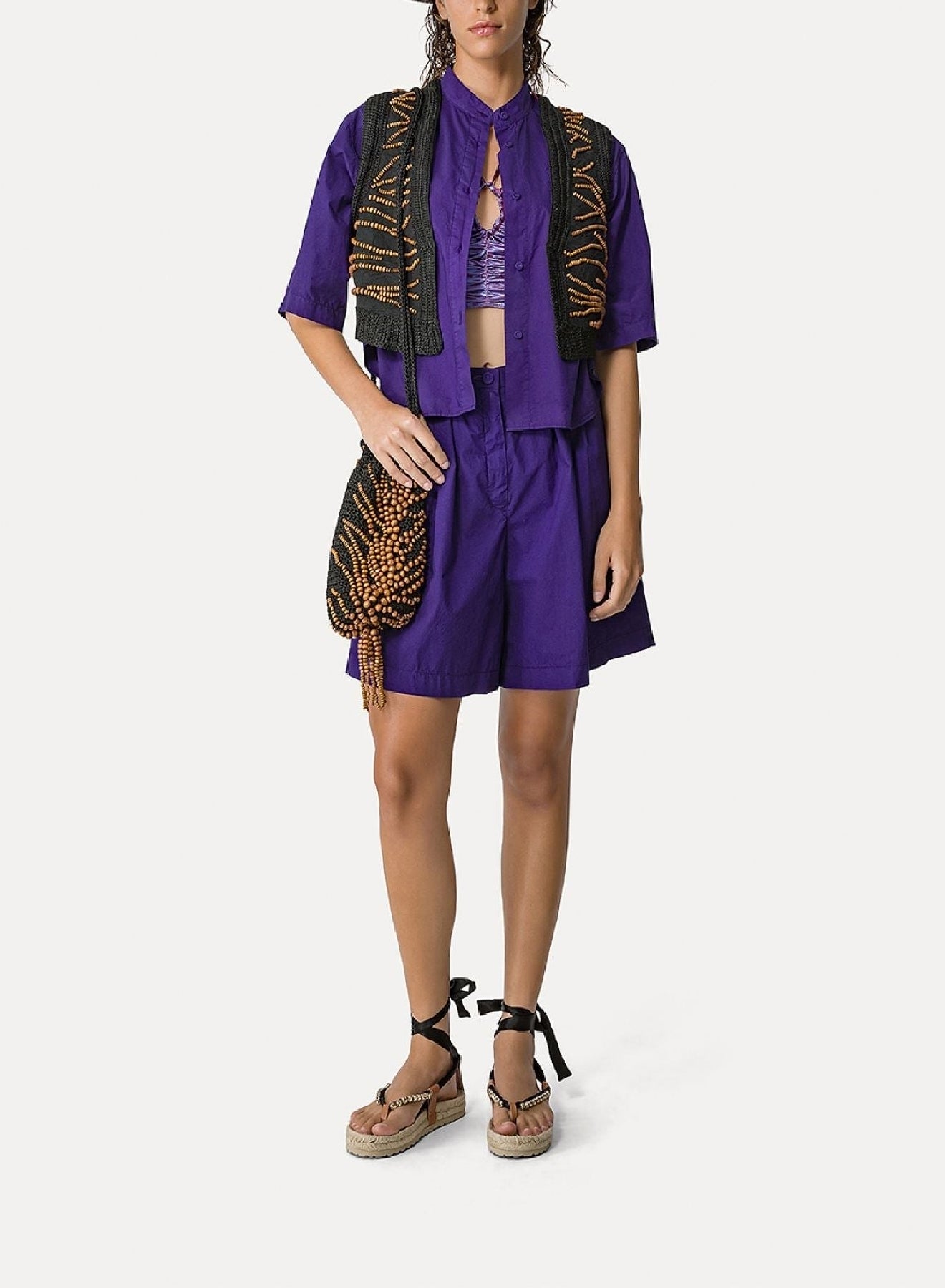 Wide-leg shorts - Saphir