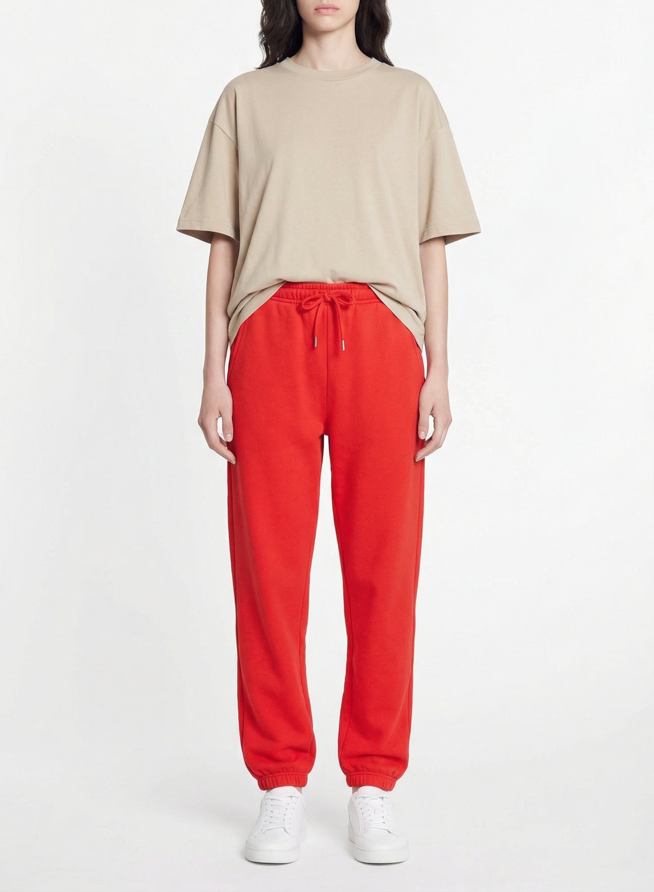 Pantalon de jogging droit Coeur - Rouge Vif