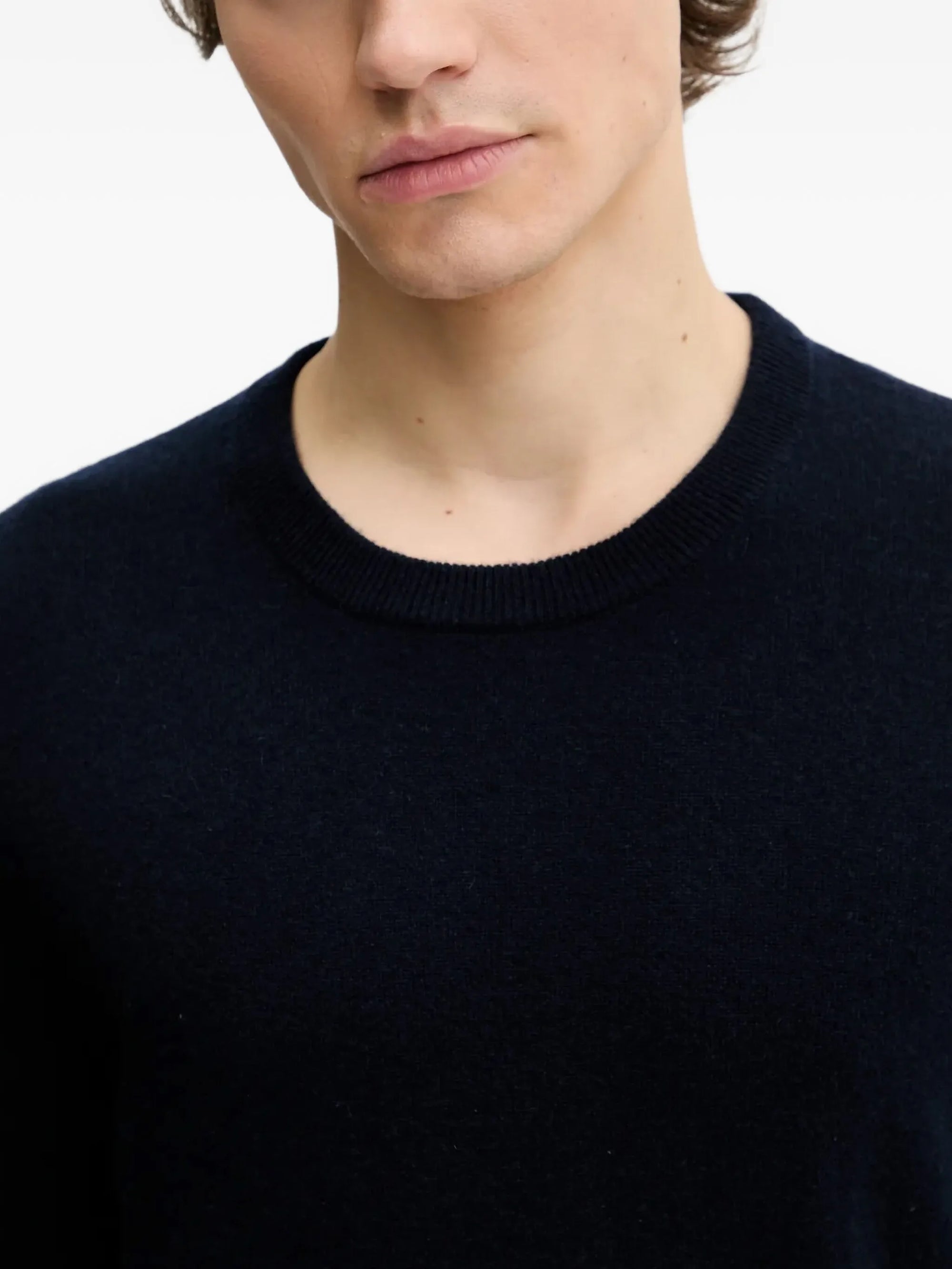 Pull à col rond en cachemire - Navy