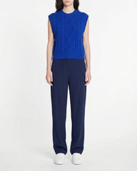 Pull sans manches en cachemire - Pop Blue