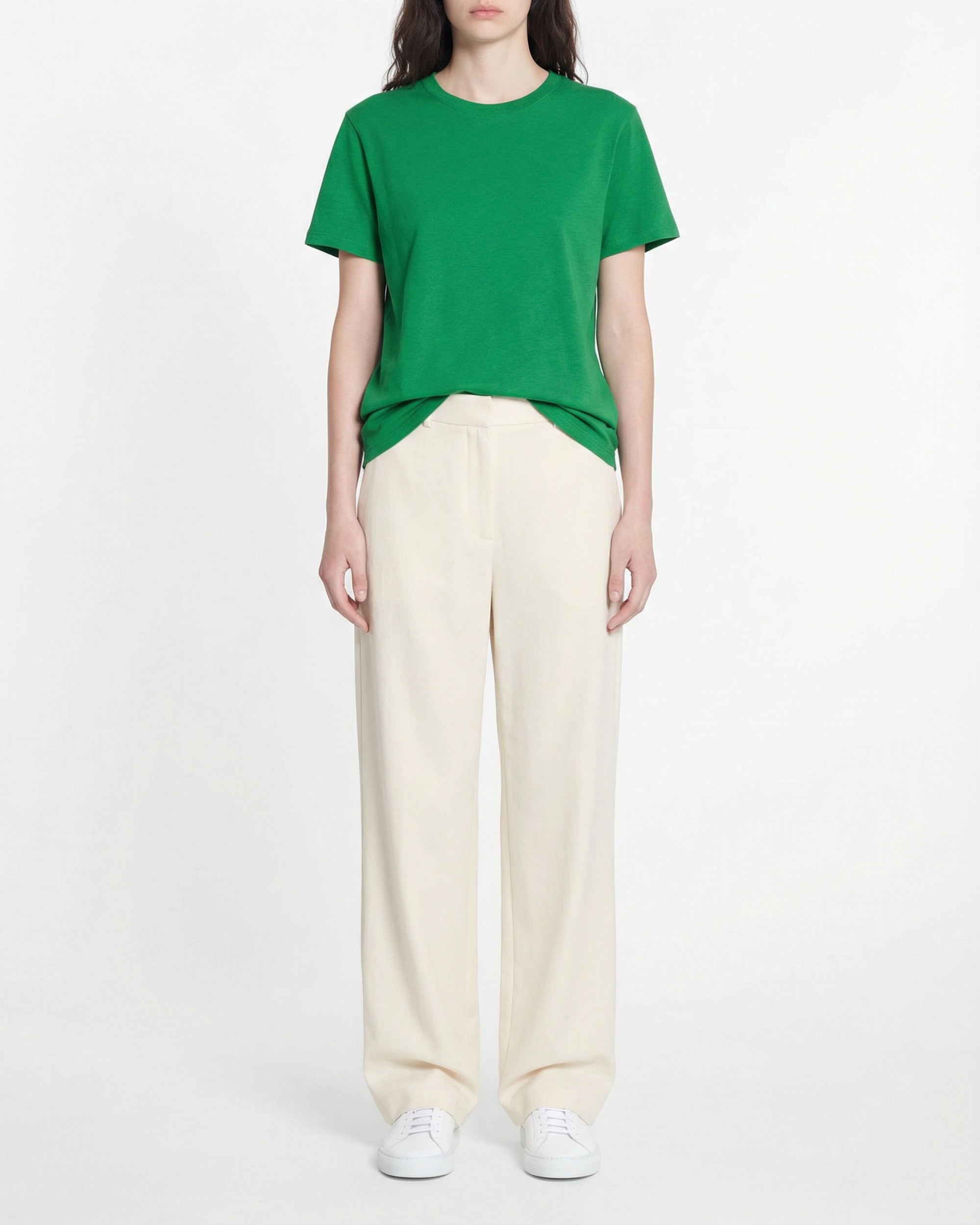 T-shirt à col rond basique - Summer Green