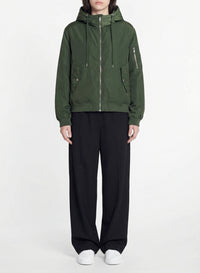 Veste bomber à capuche - Kaki