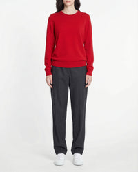 Cashmere round-neck jumper - Dark Red
