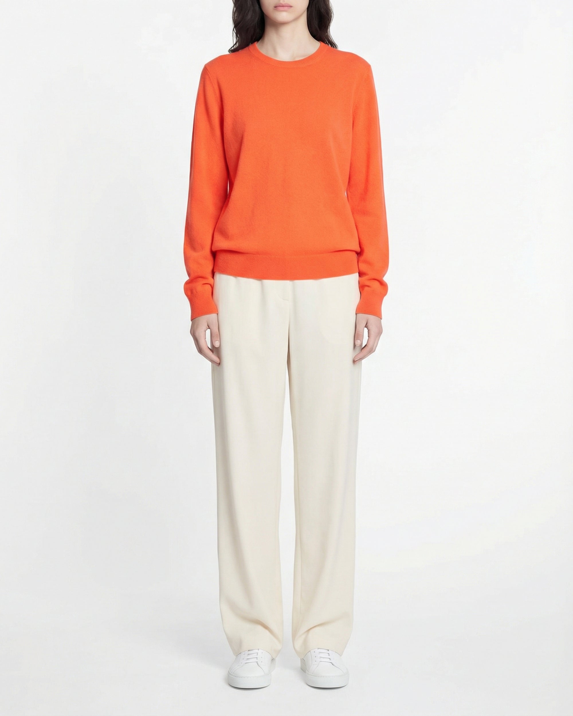 Pull à col rond en cachemire - Utopic Orange