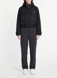 Parka courte à capuche - Noir