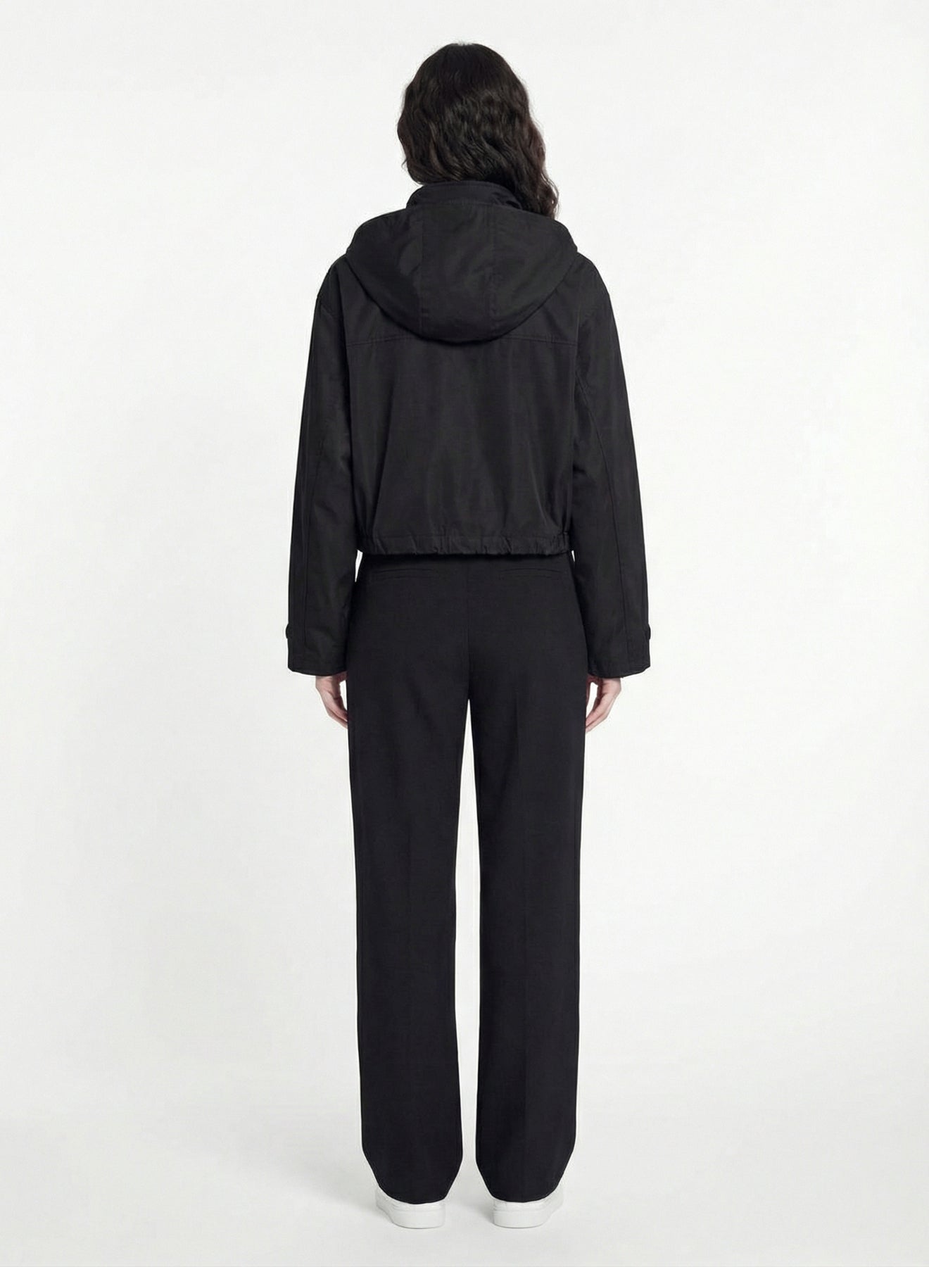 Parka courte à capuche - Noir