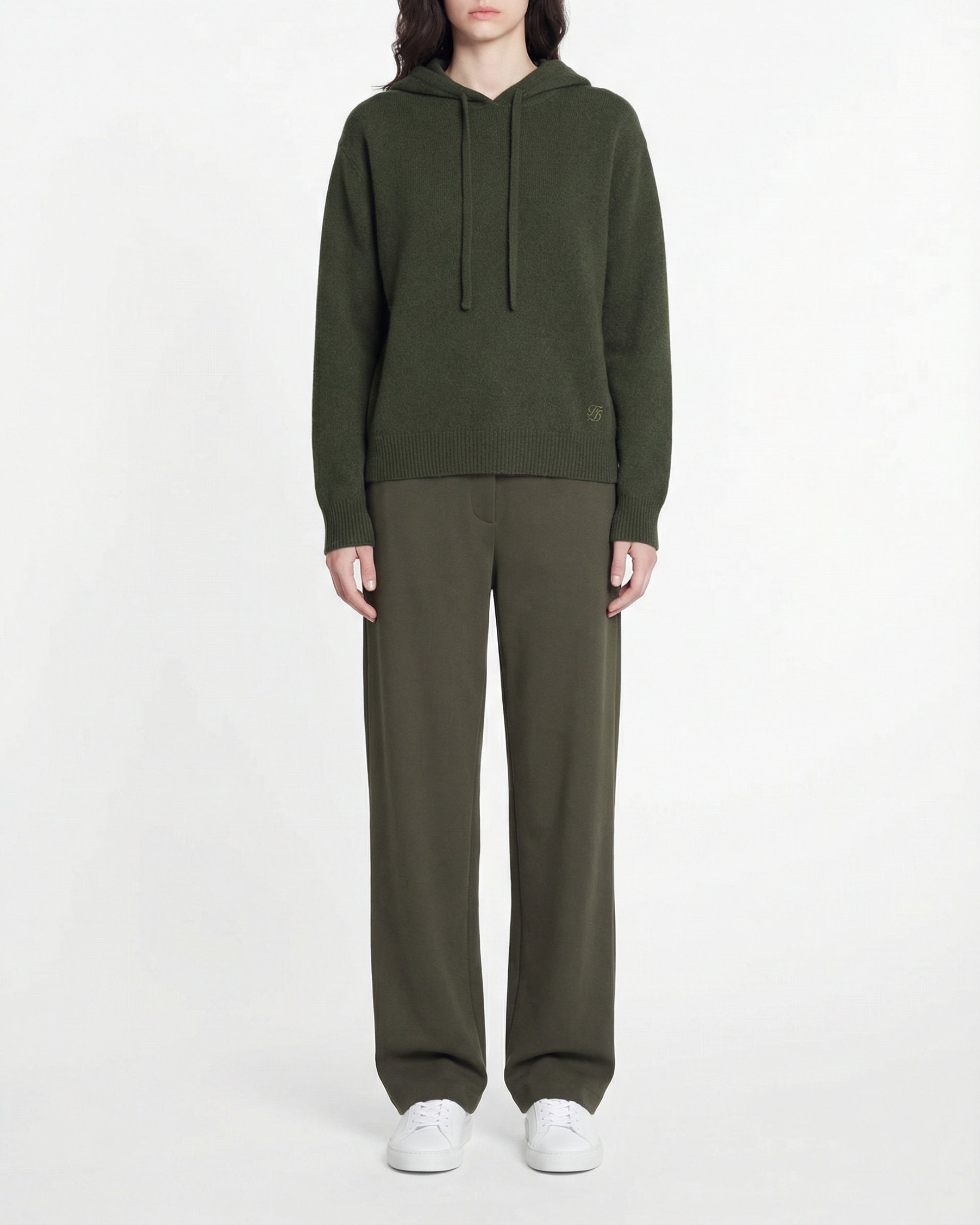 Hoodie en cachemire - Kaki