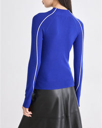 Pull à col montant en laine - Pop Blue