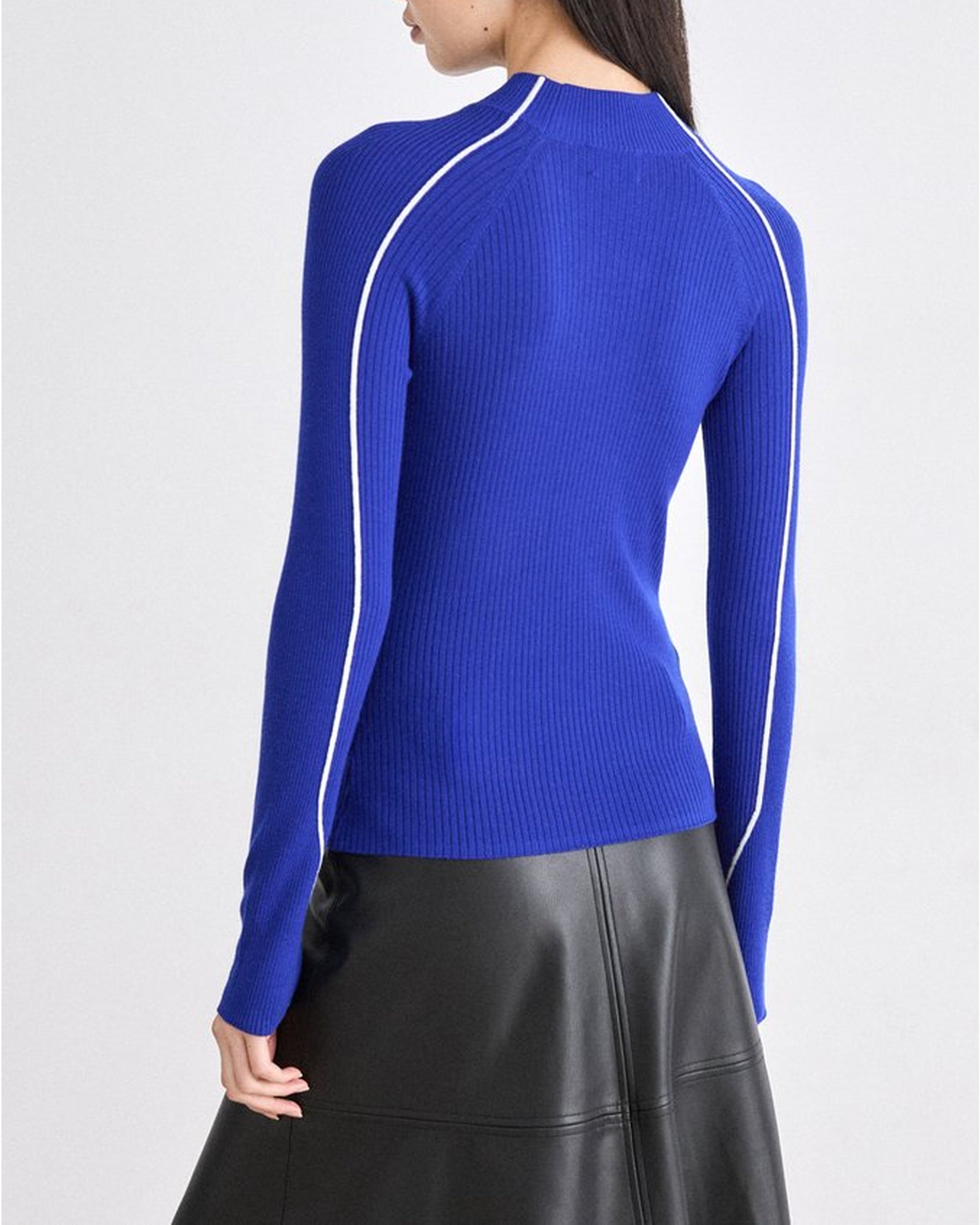 Pull à col montant en laine - Pop Blue