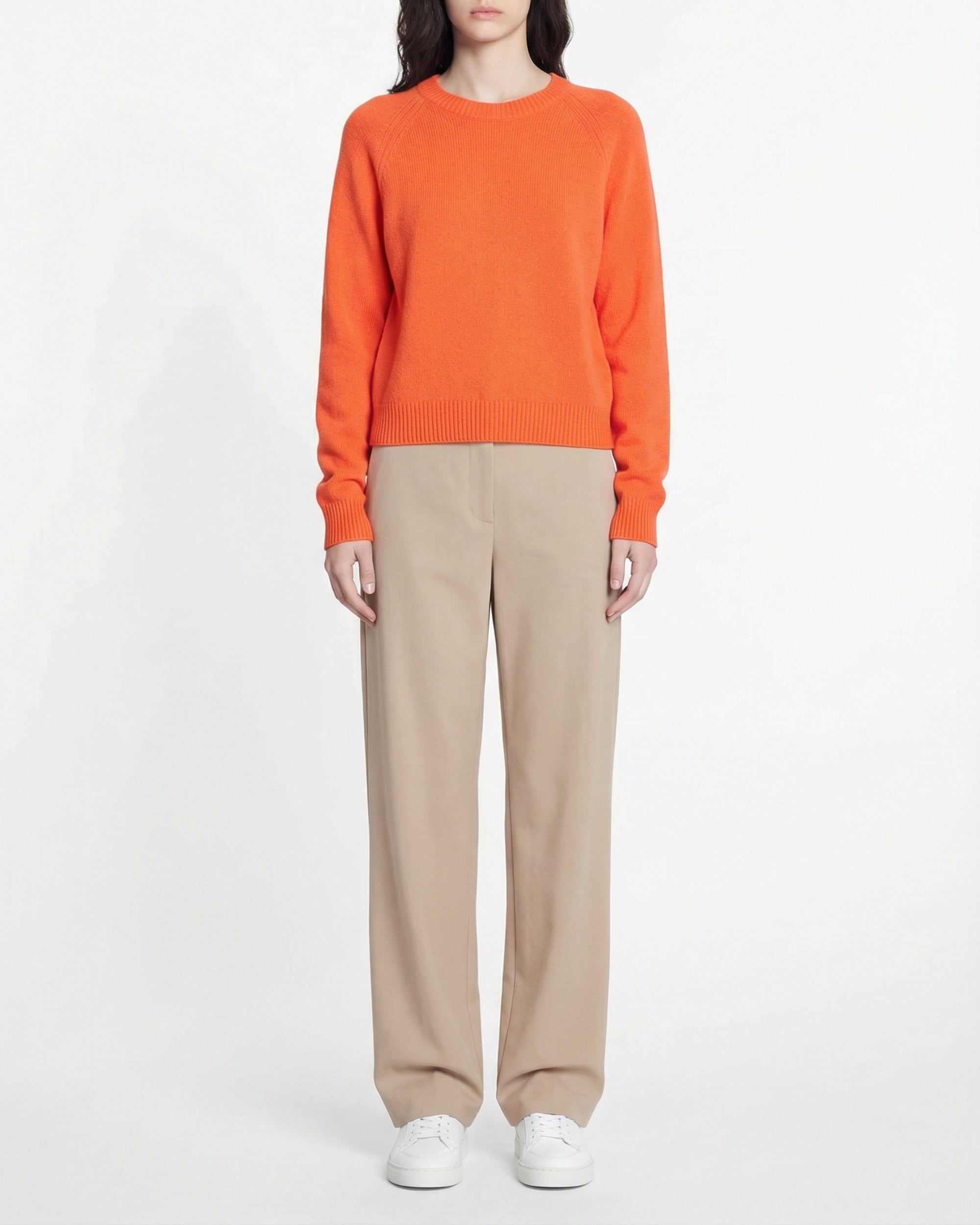Pull à col rond en cachemire - Utopic Orange