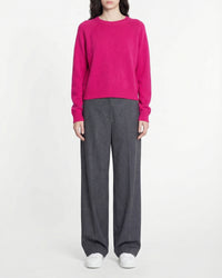 Pull à col rond en cachemire - Raspberry Pink