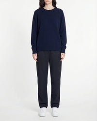 Cashmere round-neck jumper - Navy