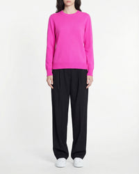 Cashmere round-neck jumper - Utopic Pink