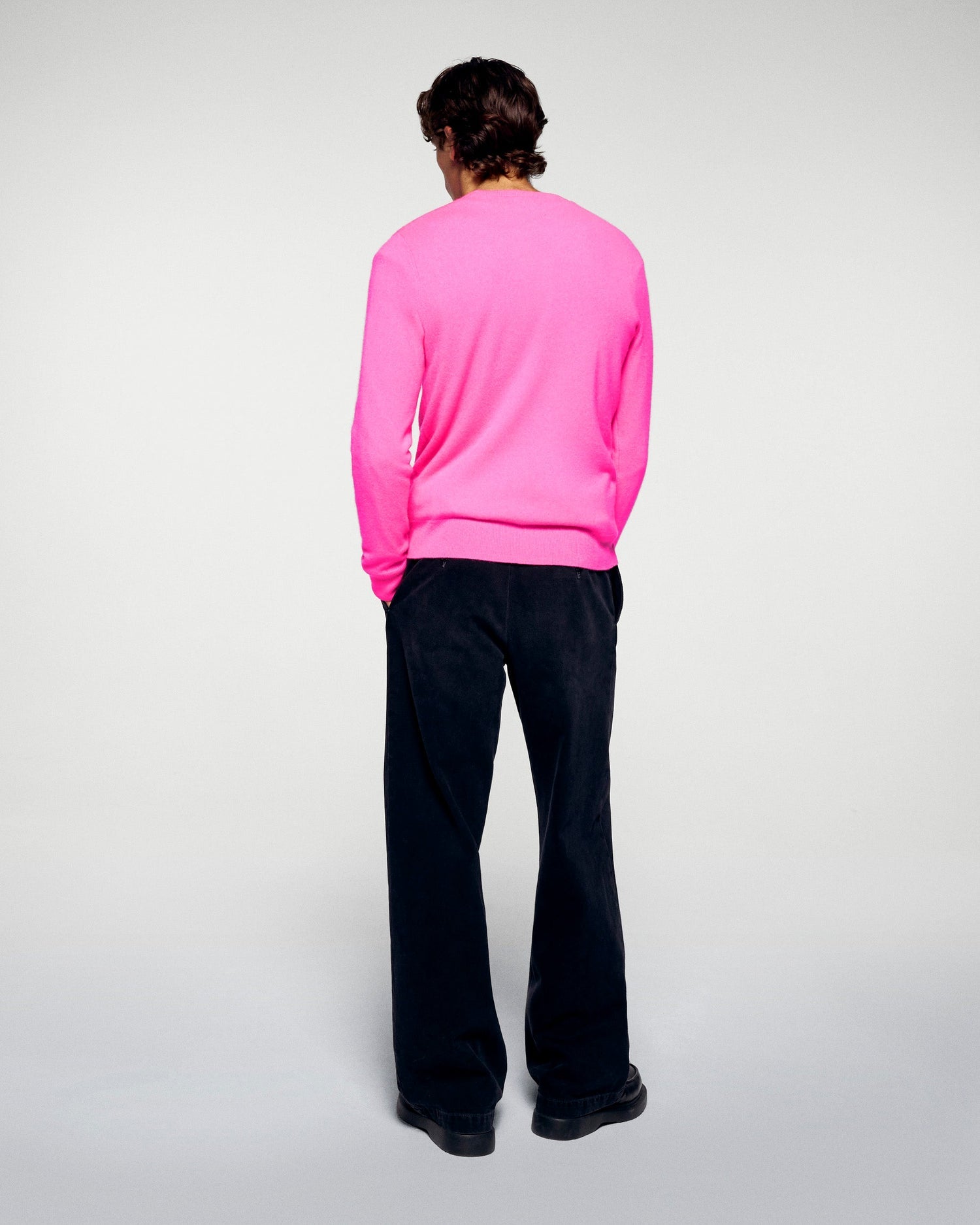 Pull à col rond en cachemire - Pink