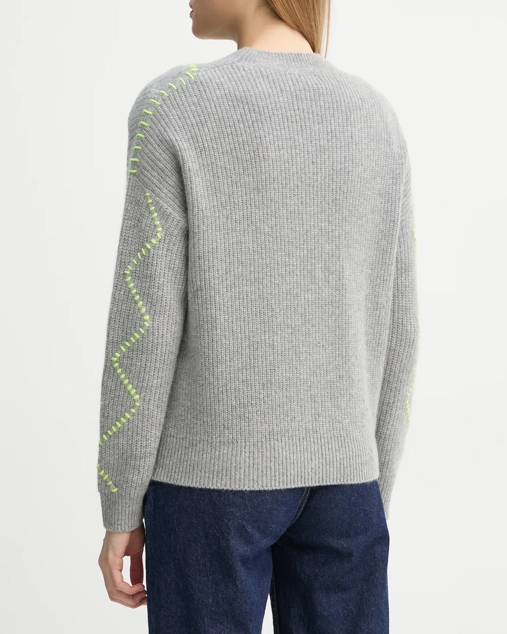 Pull à col rond en cachemire - Gris Chiné Foncé