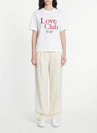 T-shirt à col rond Love Club - Blanc