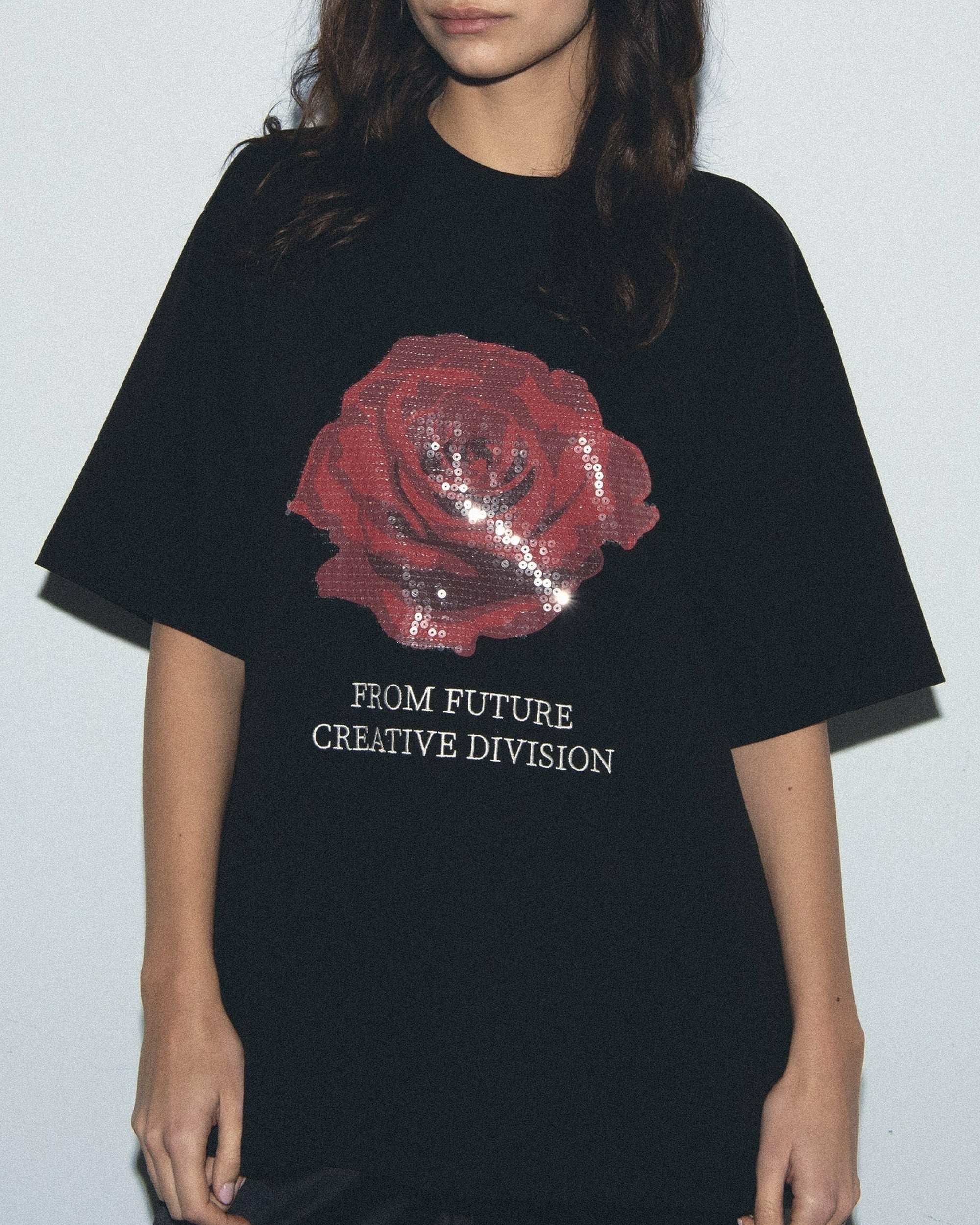 T-shirt à col rond - Noir