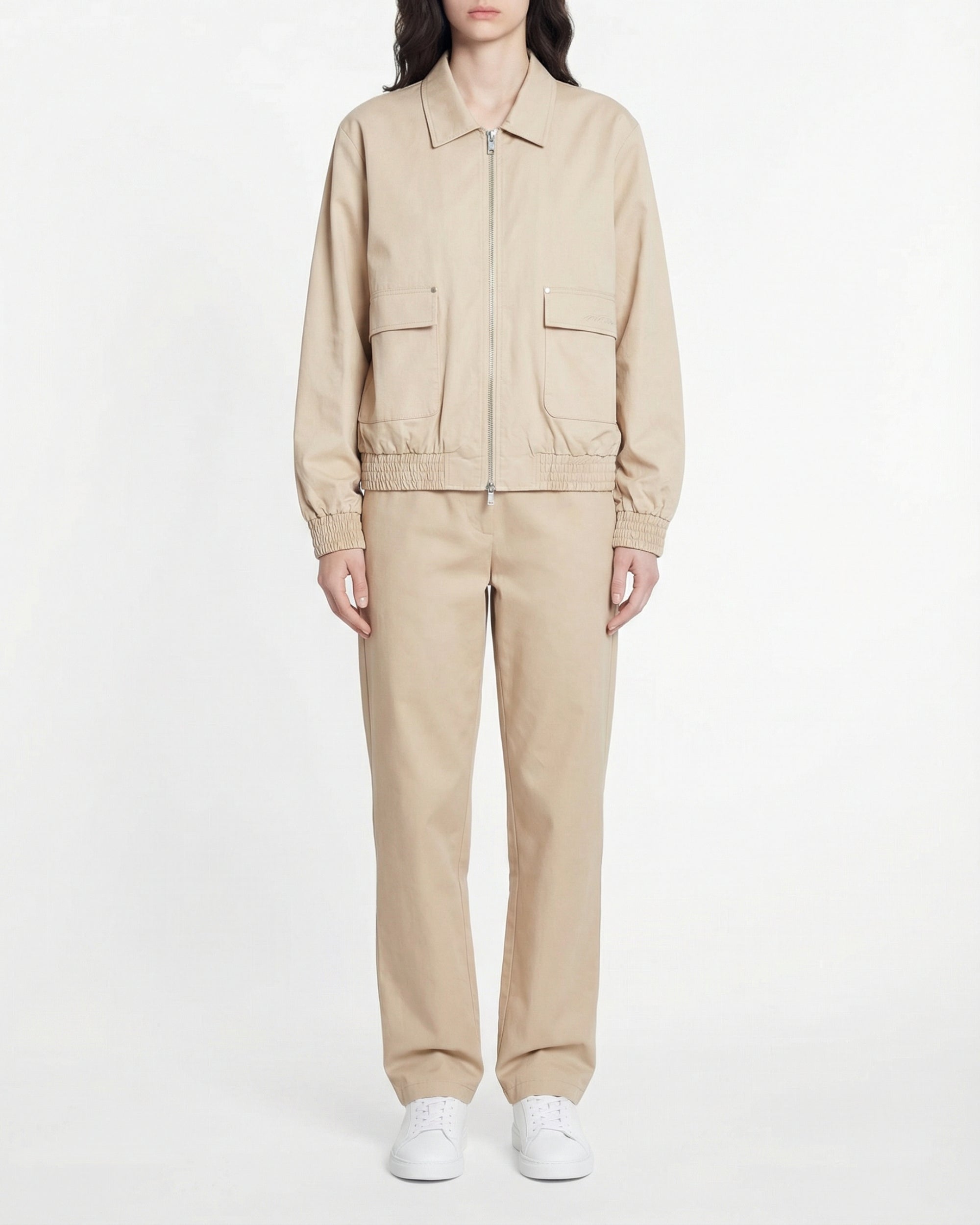 Veste à col chemise - Beige
