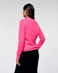 Pull à col rond en cachemire - Raspberry Pink