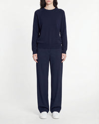 Pull à col rond en laine - Navy