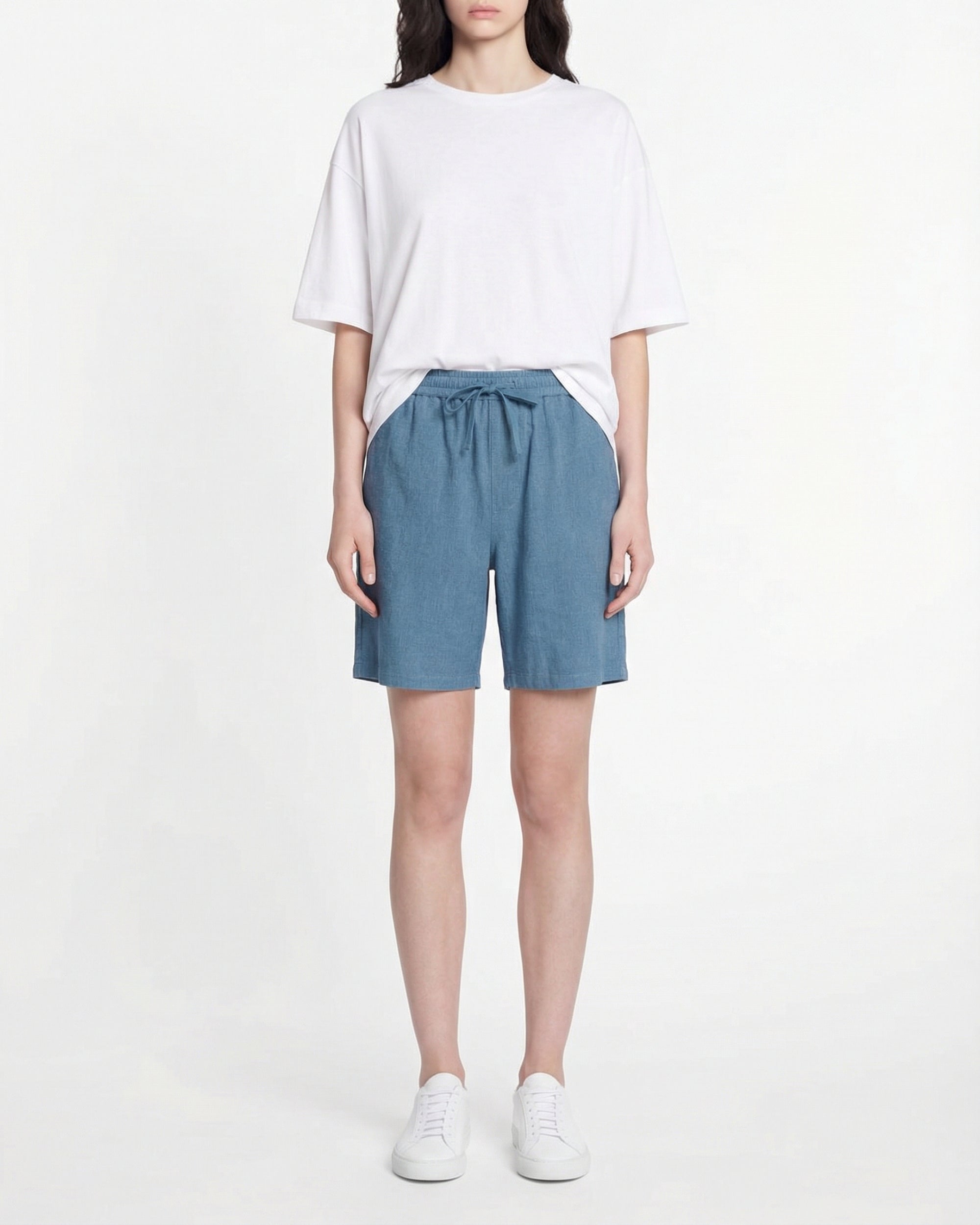 Bermuda en lin - Blue Jean