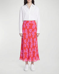 Mid-length skirt - Summer Roses