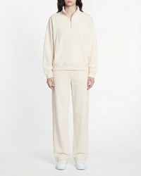 Sweatshirt à col camionneur - Beige