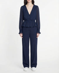 Blouse à manches longues Golda - Navy
