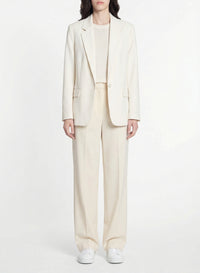 Tailored collar blazer jacket - Ecru