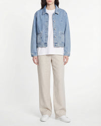 Veste regular en denim - Bleu Clair