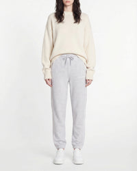Pantalon de jogging large à poches - Gris Chiné Clair