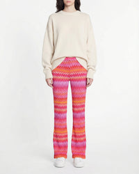 Pantalon flare - Multico Rose & Orange