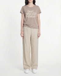 T-shirt à col rond - Washed Tropical Taupe