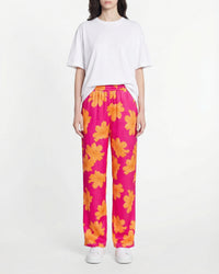 Pantalon large Régine en soie - Floating Garden
