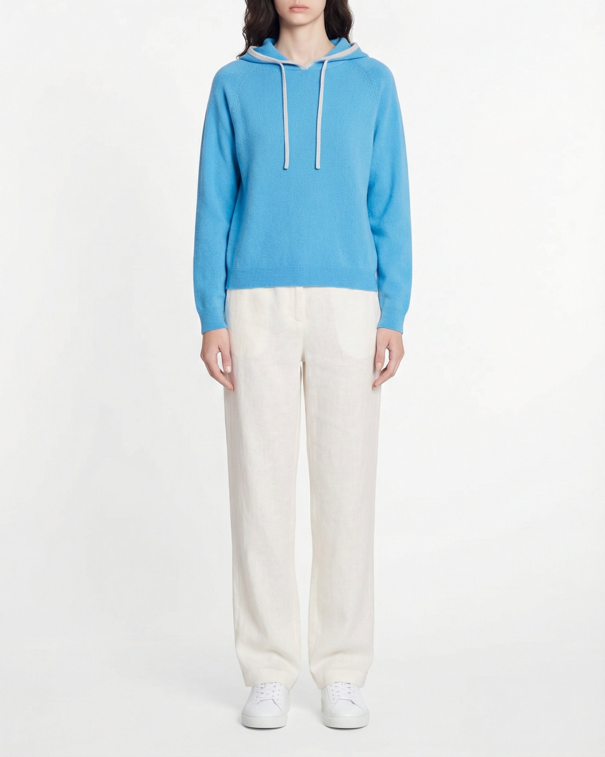 Hoodie oversize en cachemire - Fantasy Blue