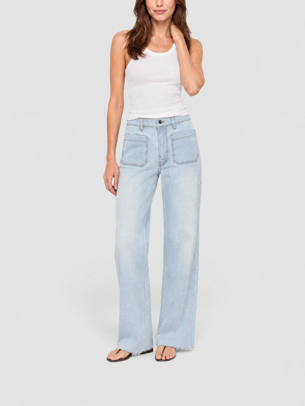 Anchor loose-fit denim trousers - Float Raw Fray