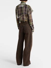 Collegiate denim trousers - Night Moth