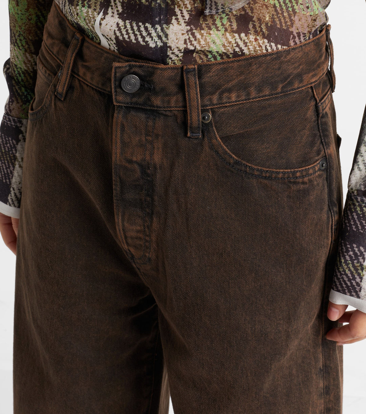 Collegiate denim trousers - Night Moth
