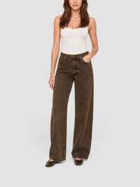 Collegiate denim trousers - Night Moth